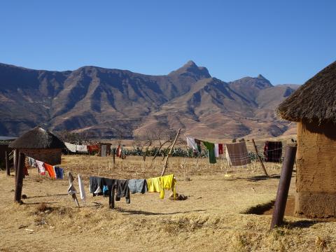 Abgelegene in Dörfer Lesotho