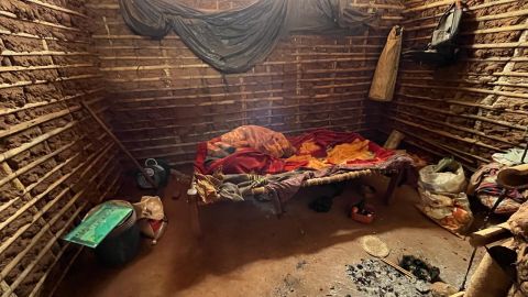 Sleeping quarters in a resettlement village in Mozambique