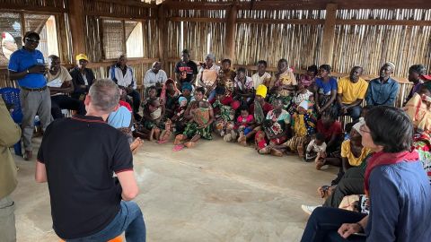 Refugee camp in Maningane