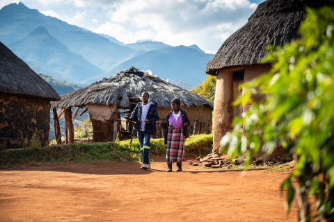 Community health worker Thabiso Willie at a home visit