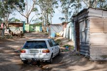 Informelle Siedlung in der Umgebung von East London, Südafrika