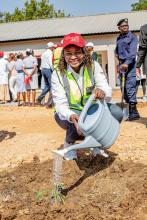 Mwansa Ketty Lubeya bei der Eröffnung des Kabwe-Ausbildungszentrums